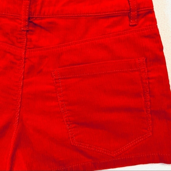 Forever 21 Red Corduroy High Rise Shorts NWT Sz 26 - Picture 13 of 14